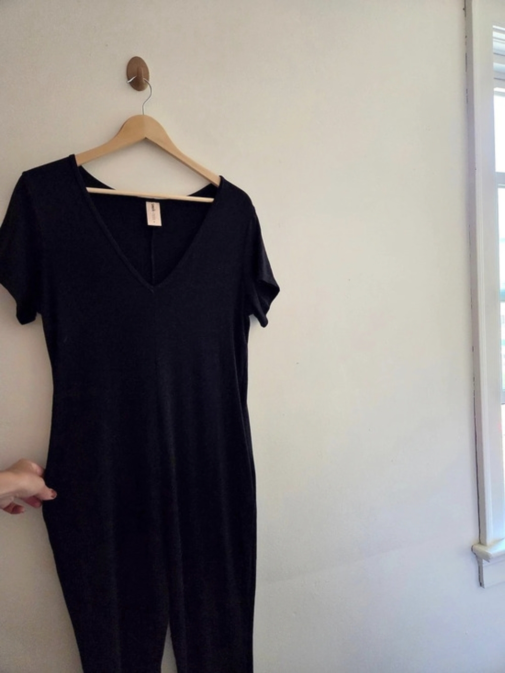 Smash + Tess The Sunday Romper Black V-Neck Maxi Dress